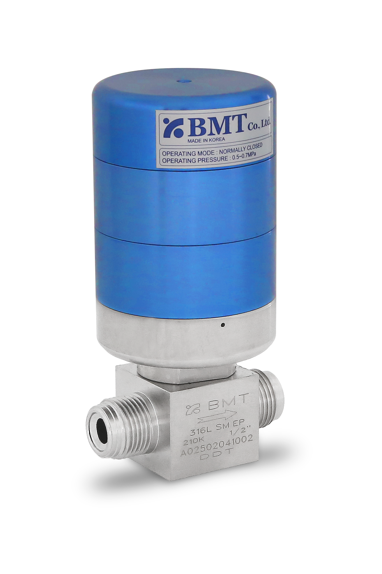 HPFPDV1 Diaphragm Valves<br><font size =2>다이아프램 밸브 (HPFPDV1)</font><br><font size =2>HIGH PRESSURE • PNEUMATIC • HIGH FLOW</font>